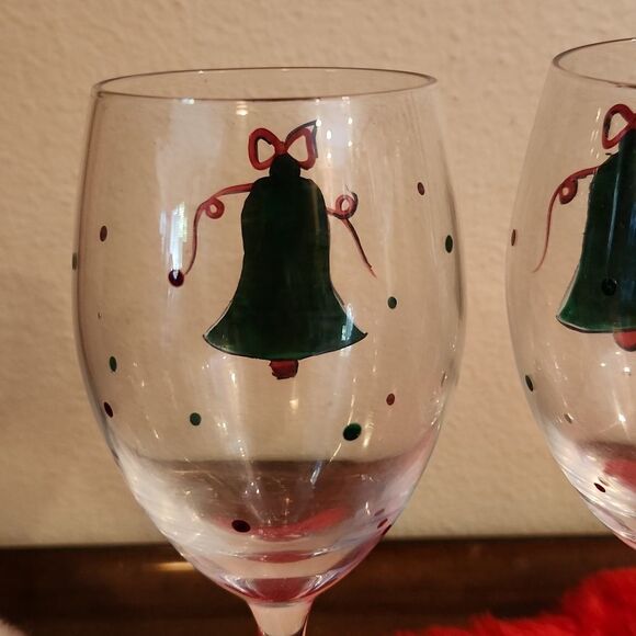 Tabla Christmas Wine Glasses Goblets - Picture 4 of 6